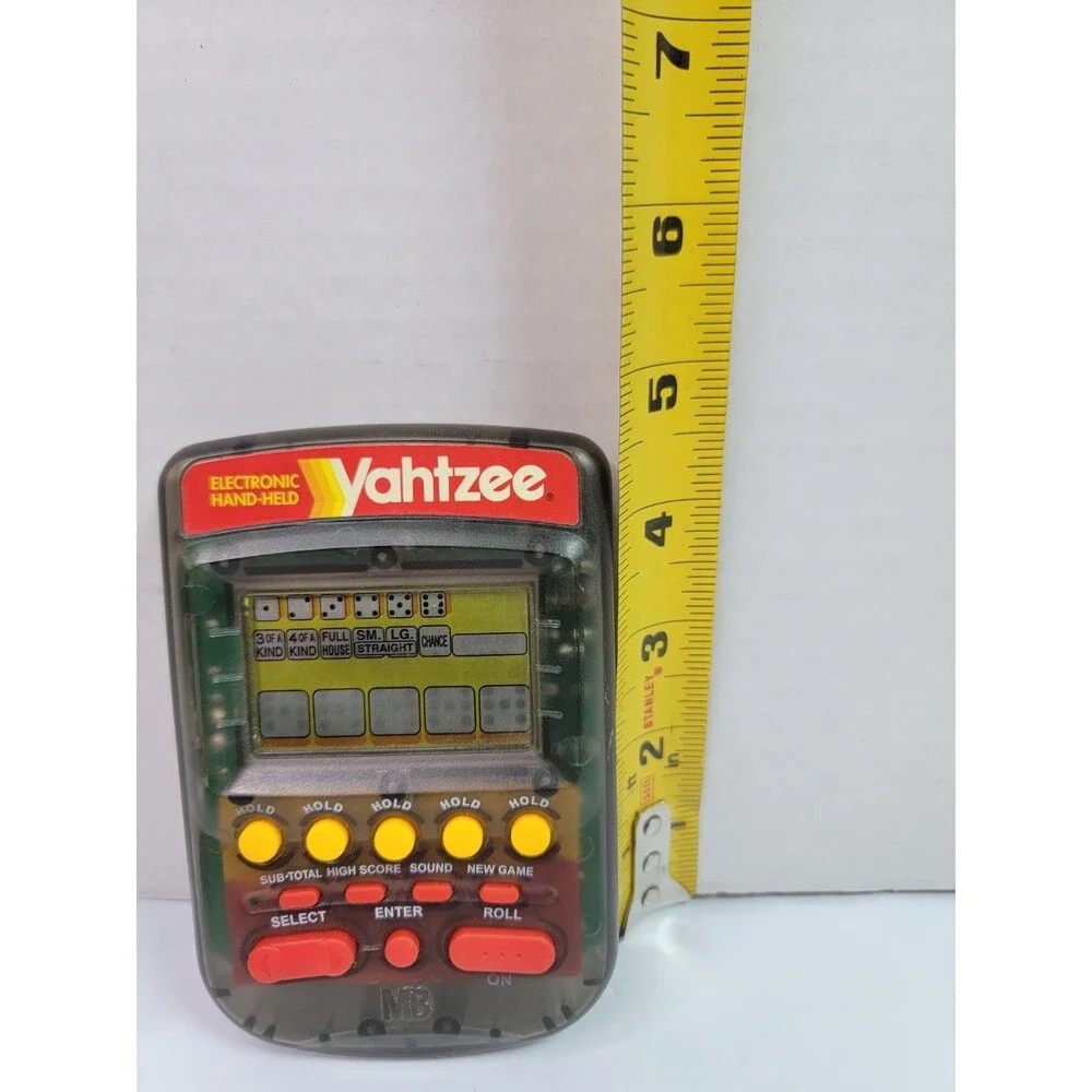 Vintage 1995 Milton Bradley Yahtzee Electronic Handheld Game 4511 Parts Repair